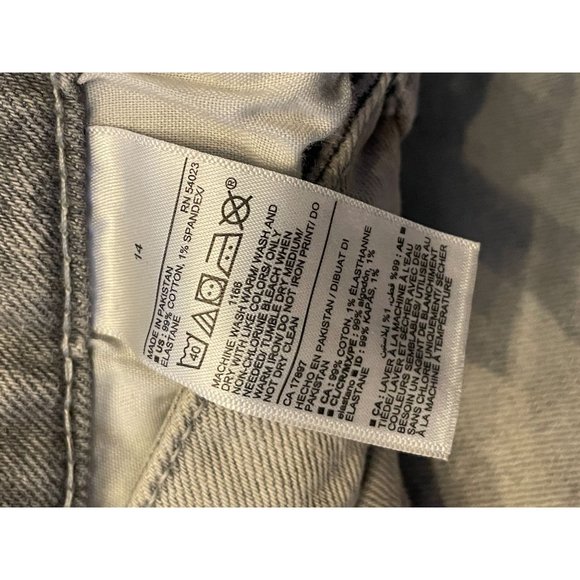 Old Navy Secret-Slim pockets OG straight sz 14 acid wash gray button fly jeans - Picture 6 of 7